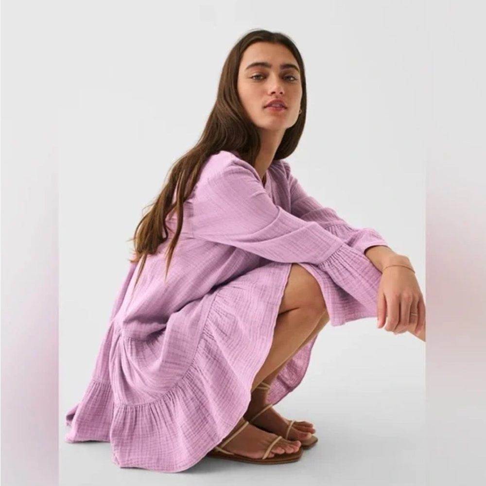 Lavender Flowy Women's Dress - Picture 2 of 6